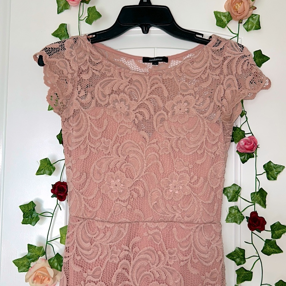 Blush pink bodycon dress